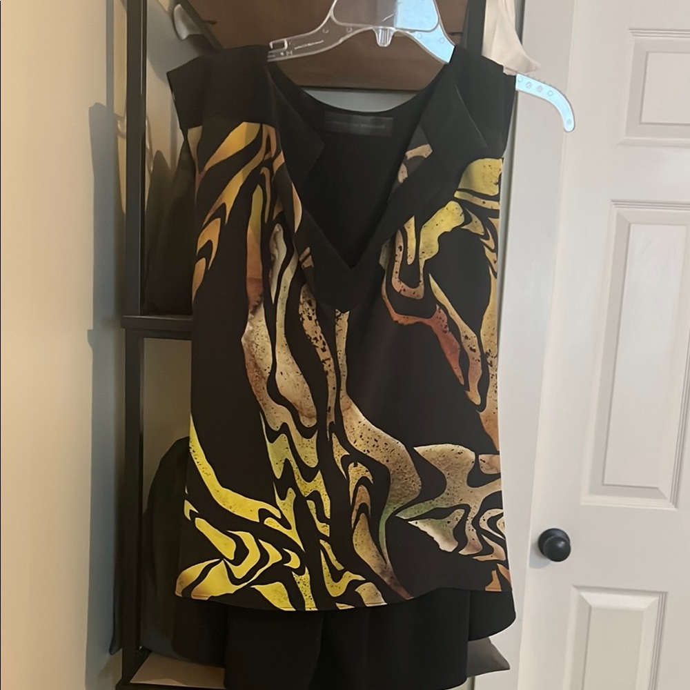 Proenza Schouler Black and Yellow Top